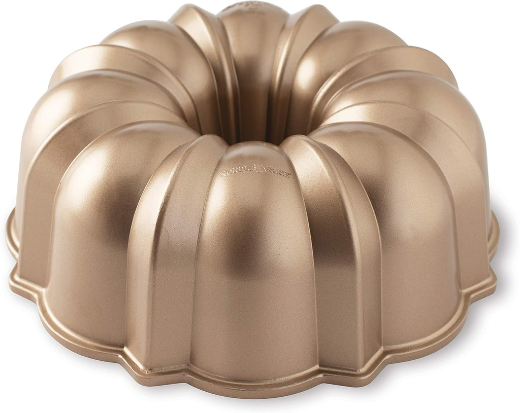 Nordic Ware 12-Cup Bundt Pan - Classic Toffee Finish for Perfectly Baked Cakes