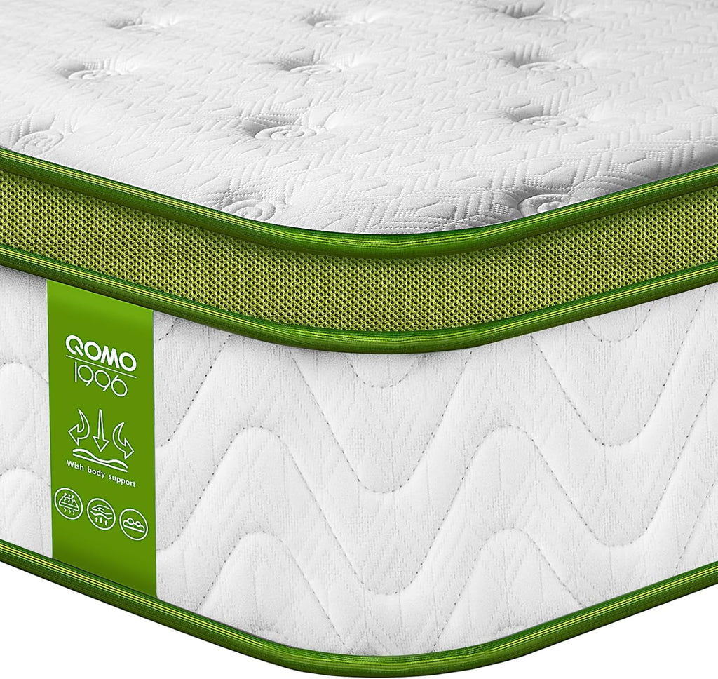Skiennix Twin Mattress - 10 Inch Memory Foam Hybrid with Pocket Springs | Medium Firm, Pressure Relief