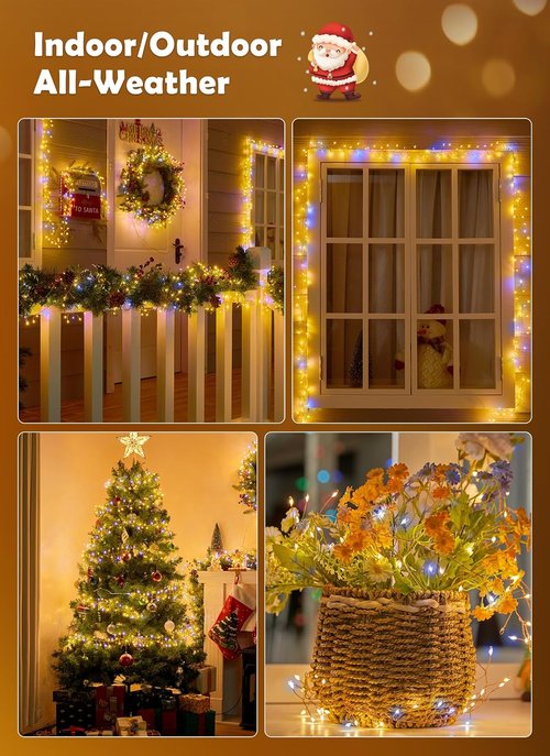 Fairy Lights | 10FT 200LED Twinkle String Lights - Waterproof Indoor & Outdoor Decor for Home & Garden