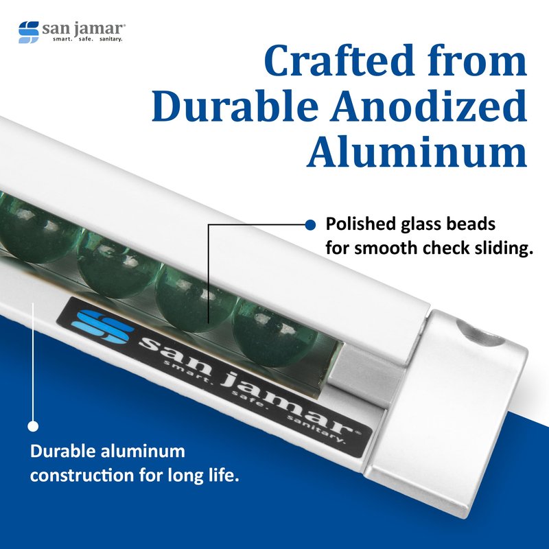 San Jamar Check Rack with Mounting Screw Pack for Kitchens and Restaurants, Stainless Steel, 24 Inches, Silver