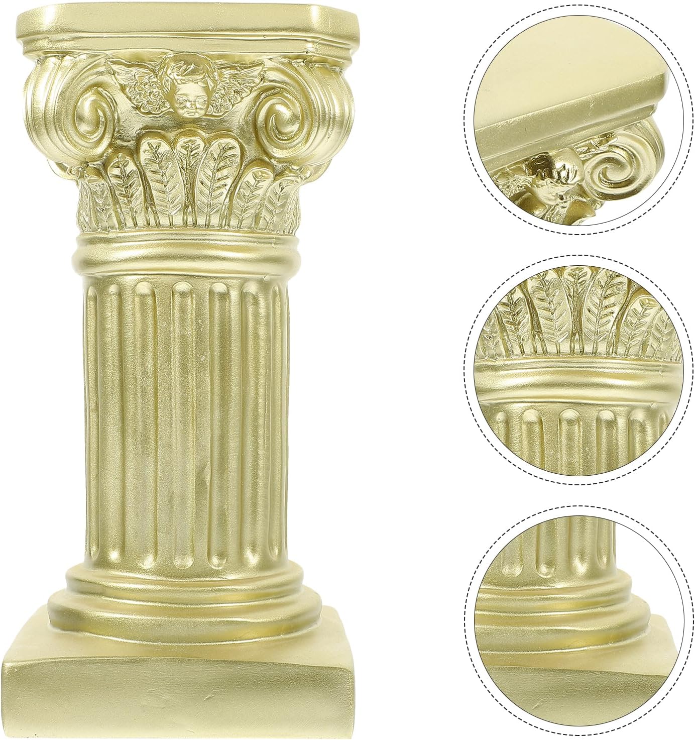 Uonlytech Nordic Marble Roman Column Candlestick - 7.67" x 3.74" Elegant Marble Pillar Candleholder for Cozy Home Decor & Gifts