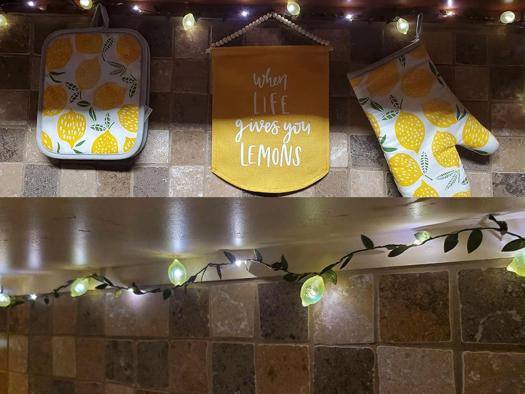 Skiennix Lemon String Lights - 10FT Battery Operated Fairy Lights with 30 LEDs | Waterproof Decor for Bedroom, Garden, Party, Wedding