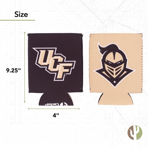 Desert Cactus University of Central Florida Can Insulator Beverage Cooler 2 Pack Foam Beverage Holder Knights UCF (2 Pack Can)