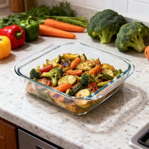 Glass Baking Dish - 1.9qt Square 8x8 Oven Safe Pan | Durable, Versatile Bakeware