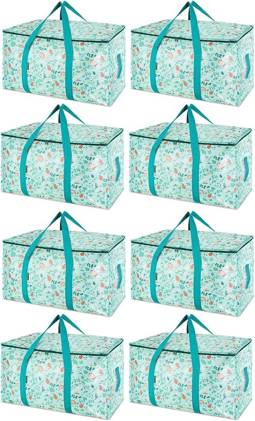 BALEINE 8-Pack Oversized Moving Bags - Heavy-Duty Storage Totes with Reinforced Handles | Spring Stroll