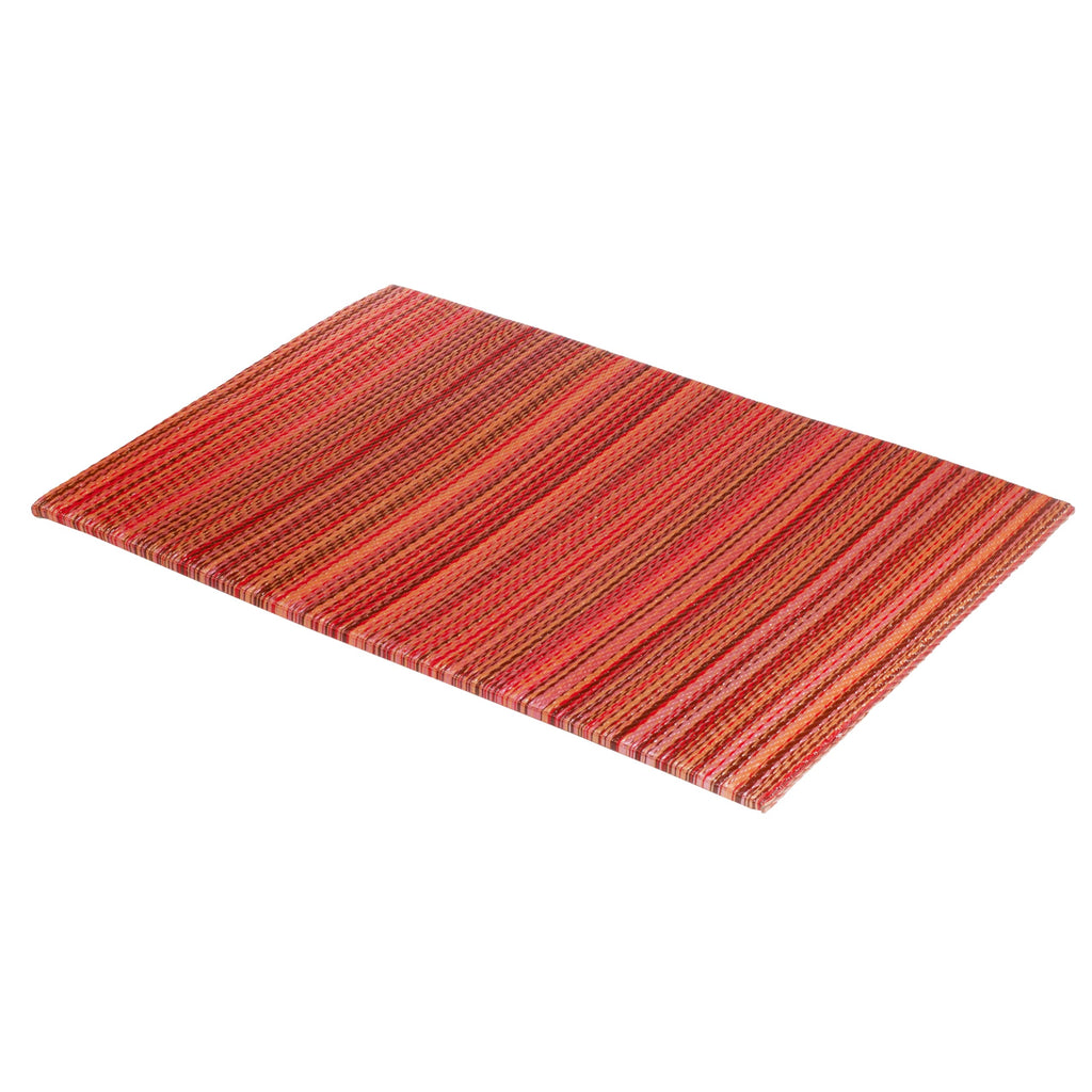 Fab Habitat Striped Non Slip Doormat - Durable, Thin - Recycled Plastic - Entryway, Front Door, Porch, Patio - Cancun - Candy (24" x 36" Non-Slip)