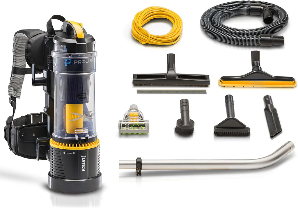 Prolux 2.0 Commercial Bagless Backpack HEPA Vacuum - Professional Model for Deep Cleaning