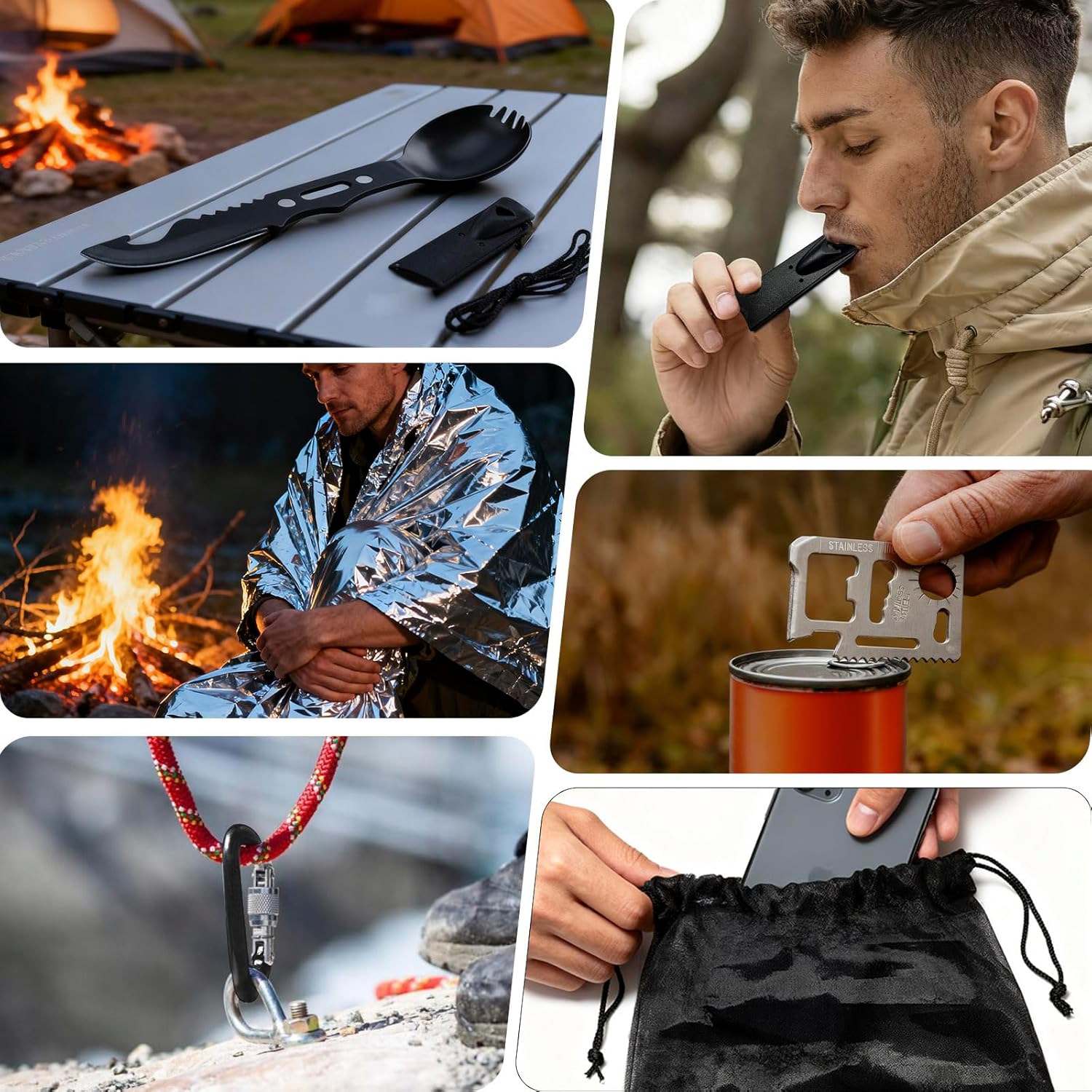 Skiennix 2025 Survival Kit Advent Calendar for Men - 33-Piece Outdoor Gear for Camping, Fishing & Hunting