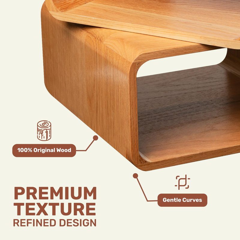 Contempa Wooden Cube Storage Shelf Organizer, Bookshelf for Bedroom, Livingroom, Dormroom, Home Office, Studyroom, Home Decor and Contemporary Spaces (Red Oak | Pack of 1)