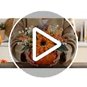 Set of 6 Mini Artificial Pumpkin Floral Centerpieces for Fall Thanksgiving