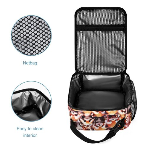 CaomeiWu Red Panda Backpack with Lunch Box & Pencil Case for Kids Girls Boys School, 16 Inch Cute Red Pandas Bookbag, School Backpack for Students Children, Lightweight, Large Capacity