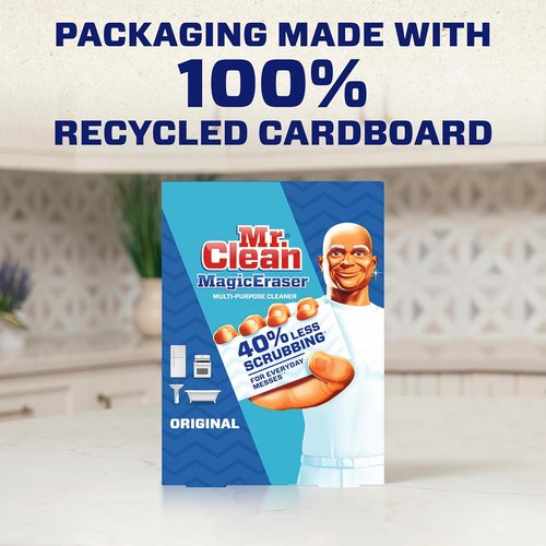 Mr. Clean Magic Eraser - Original Durafoam Cleaning Pads, White - 12 Count (2 Packs)