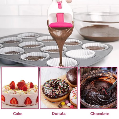 2Pcs Batter Dispensers Cake Pastry Spatula Spoon Cupcakes Shovel Cake Dispensing Spoon Durable Baking Pastry Tools