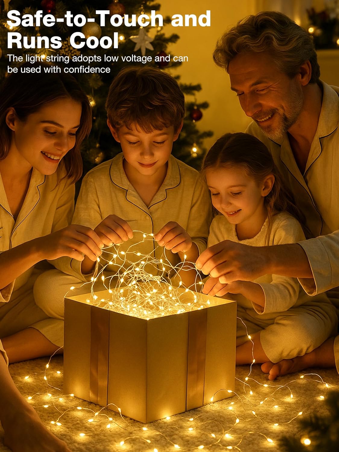 Skiennix 50-Pack Fairy Lights - 7ft Battery Operated Twinkle Lights with Timer | Warm White Decor for Christmas Trees, Parties & DIY Projects