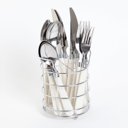 Gibson Value Sensations 16Piece Stainless Steel Flatware Set, White
