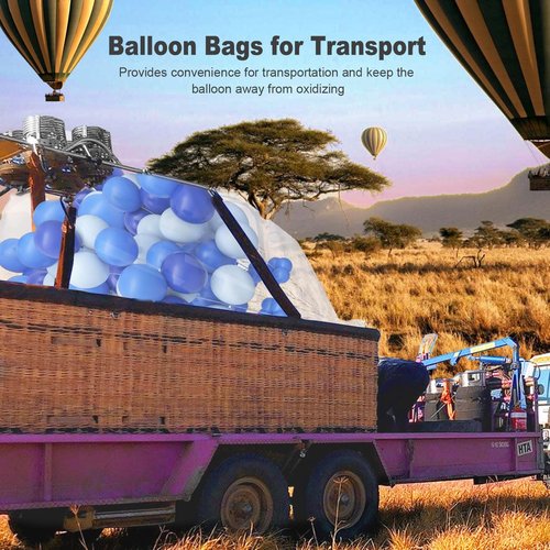 Balloon Transport Bags 8 Pack - Heavy-Duty 98.4"x59" Clear Plastic Bags for Party Decorations
