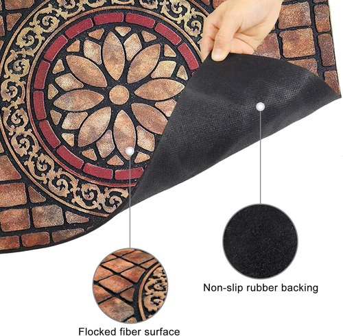 CHICHIC Rectangle Door Mat - Heavy Duty Non-Slip Welcome Mat for High Traffic Areas | 24 x 36 Inch