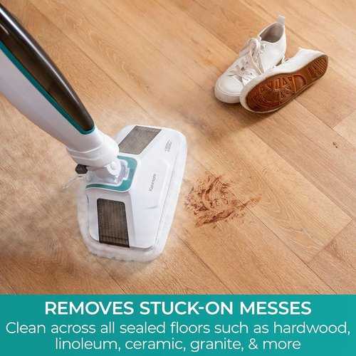 Kenmore Steam Mop SM2060 | Lightweight Floor Cleaner with Easy Scrubber & 2 Washable Pads - Quick Heating for Hardwood & Tile