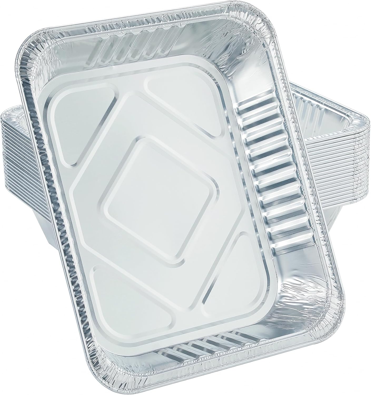 Waytiffer Aluminum Pans - 9x13 Disposable Foil Pans (10 Pack) | Extra Thick for Baking & Serving