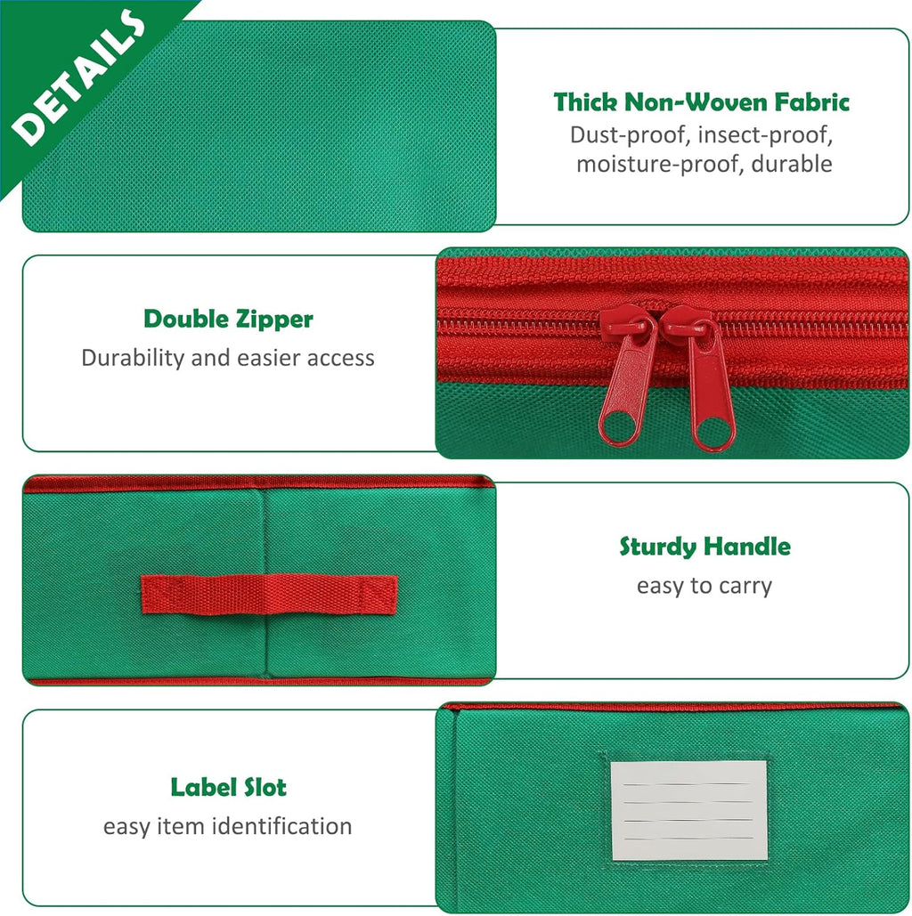 Regine Switzerland Christmas Wrapping Paper Organizer - Storage Bag with Interior Pockets, Fits 27 Rolls