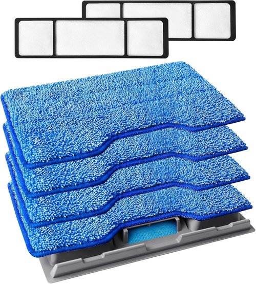 KEEPOW Reusable Mop Pads - Compatible Replacement for Shark VACMOP VM252, VM200, VM401 | 4+2+1 Pack