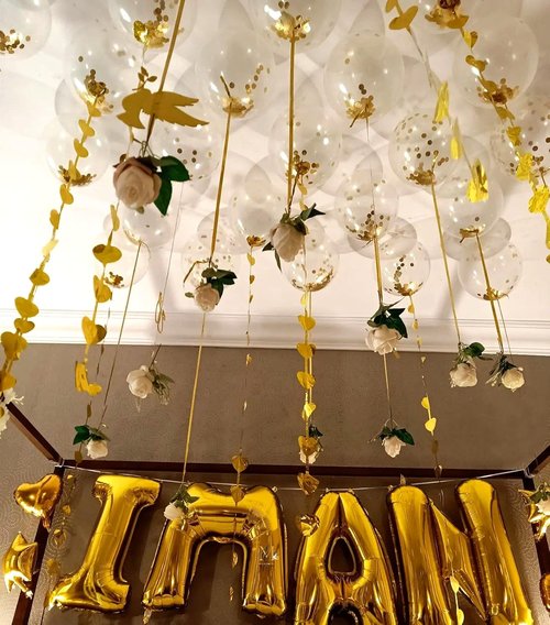 Bezente Gold Confetti Balloons - 12-Inch Helium Balloons with Golden Dots | 60 Pack for Parties & Events