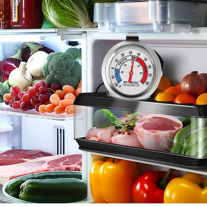 MIANLU 5 Pack Fridge Thermometer - Classic Series with Large Dial and Internal Temperature Gauge - Monitor and Maintain Perfect Temperature in Kitchen Refrigerator