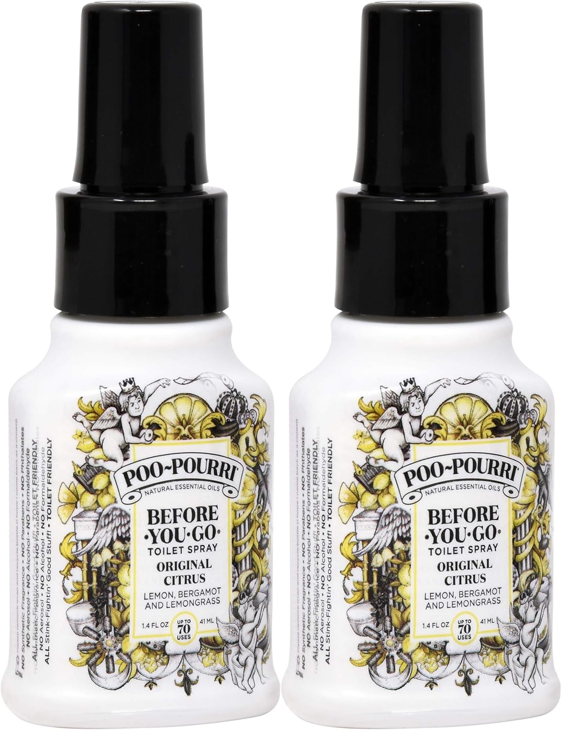 Poo-Pourri Toilet Spray - Original Scent, 1.4 oz Bottle | 2 Count for Odor Elimination