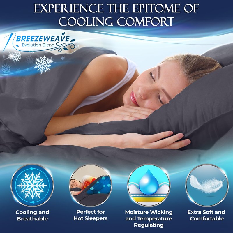 DECOLURE Cooling Sheets Queen Set 4pcs - Luxurious & Ultra-Soft Cooling Bed Sheets Queen Size for Hot Sleepers - Comfortable Bamboo Viscose Microfiber Queen Bed Sheets Set Cooling (Graphite)