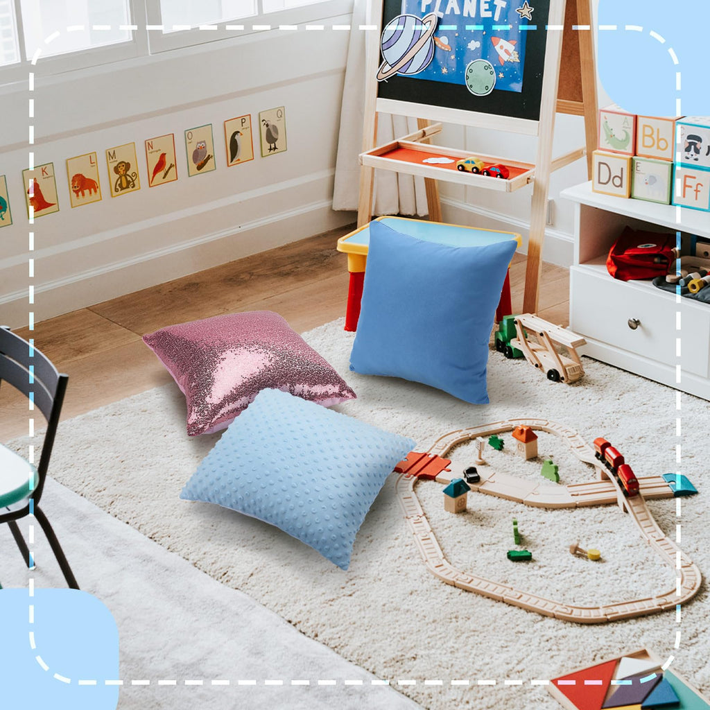 Weysat 8 Pcs Calm Down Corner Supplies Sensory Pillow Cover Sets for Classroom Counseling Office Special Needs Classroom Calm Corner Items Sensory Pillow Cases Autism Therapy