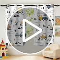 Construction Truck Blackout Curtains for Kids Bedroom, 63-Inch Set