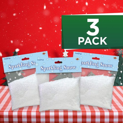 Beistle | Sparkling Snow Decoration - Pack of 3 for Festive Holiday Decor