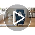 Stretch Velvet Armchair and Ottoman Slipcovers Set - Non-Slip