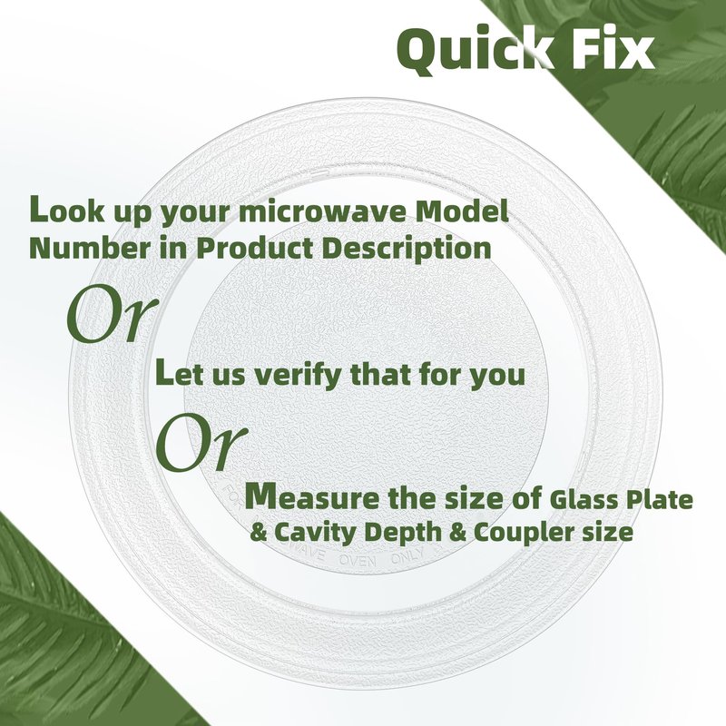 Gemroom 9.6" Microwave Turntable Plate Compatible with GE WB49X10134, 9 5/8 inch Replacement Microwave Glass Plate for LG 3390W1A035A 3390W1A035C and WPW10315165 Whirlpool Microwave Glass Tray