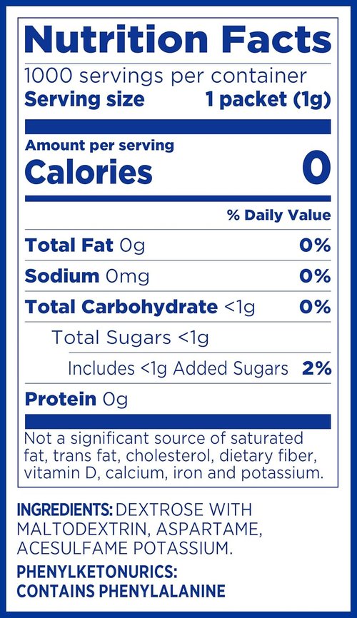 EQUAL Zero Calorie Sweetener Packets - Sugar Substitute for Healthy Living | 500 Count