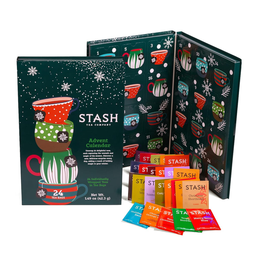 STASH Tea Advent Calendar - Premium Herbal Tea Selection | 24 Unique Flavors for the Holidays