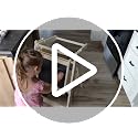 Foldable Toddler Learning Tower with Blackboard and Adjustable Height