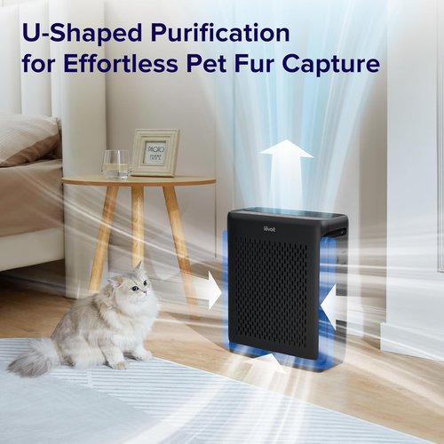 LEVOIT Air Purifier - Smart WiFi HEPA Filter for Large Rooms Up to 1073 Ft² | Vital 100S-P, Black