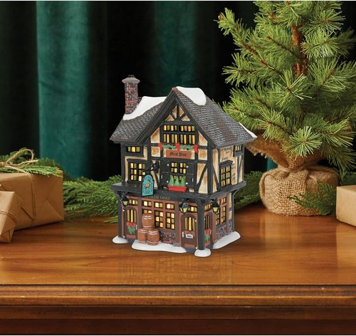 Department 56 Ye Olde Goat Pub Lit Building - 6.63 Inch Multicolor Dickens Village Decor