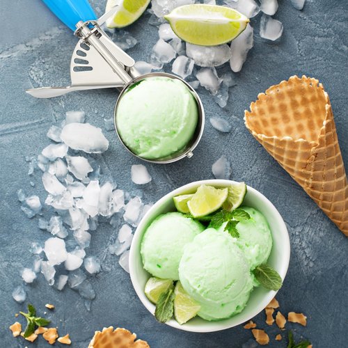 Reallnaive 2 Pcs Release Cookie Scoops Ice Cream Scooper with Trigger Release Portion Scoop Stainless Steel for Portion Control, Baking Food, Cookie Dough, Cupcake Batter (2 oz,Blue)