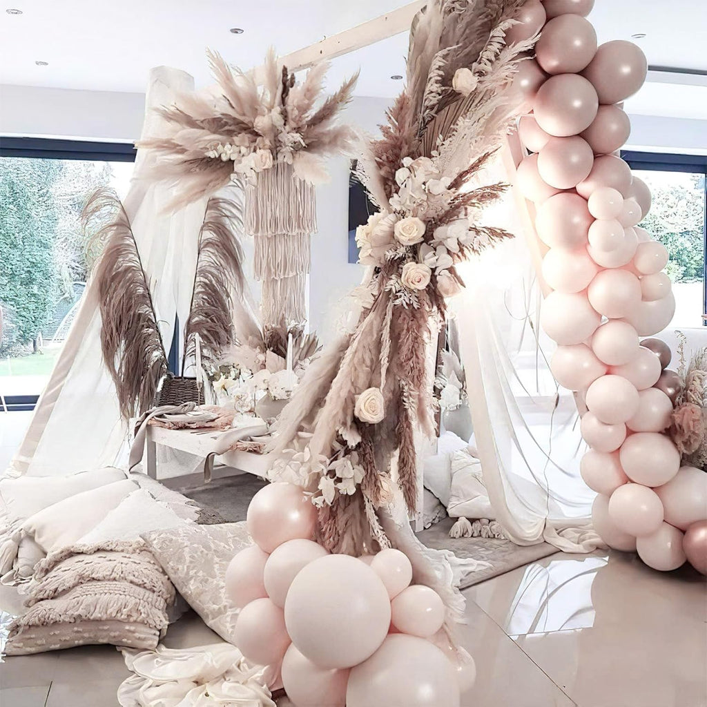 PartyWoo Beige Balloons - 152-Piece Boho Balloon Arch Kit | 18", 12", 10", 5" Sizes for Weddings & Celebrations
