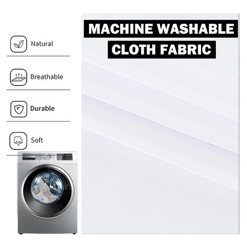 Amonsa Oval Tablecloth 60 x 120 inch for 10-12 Seats Washable Dining Table Cloths Polyester Fabric White