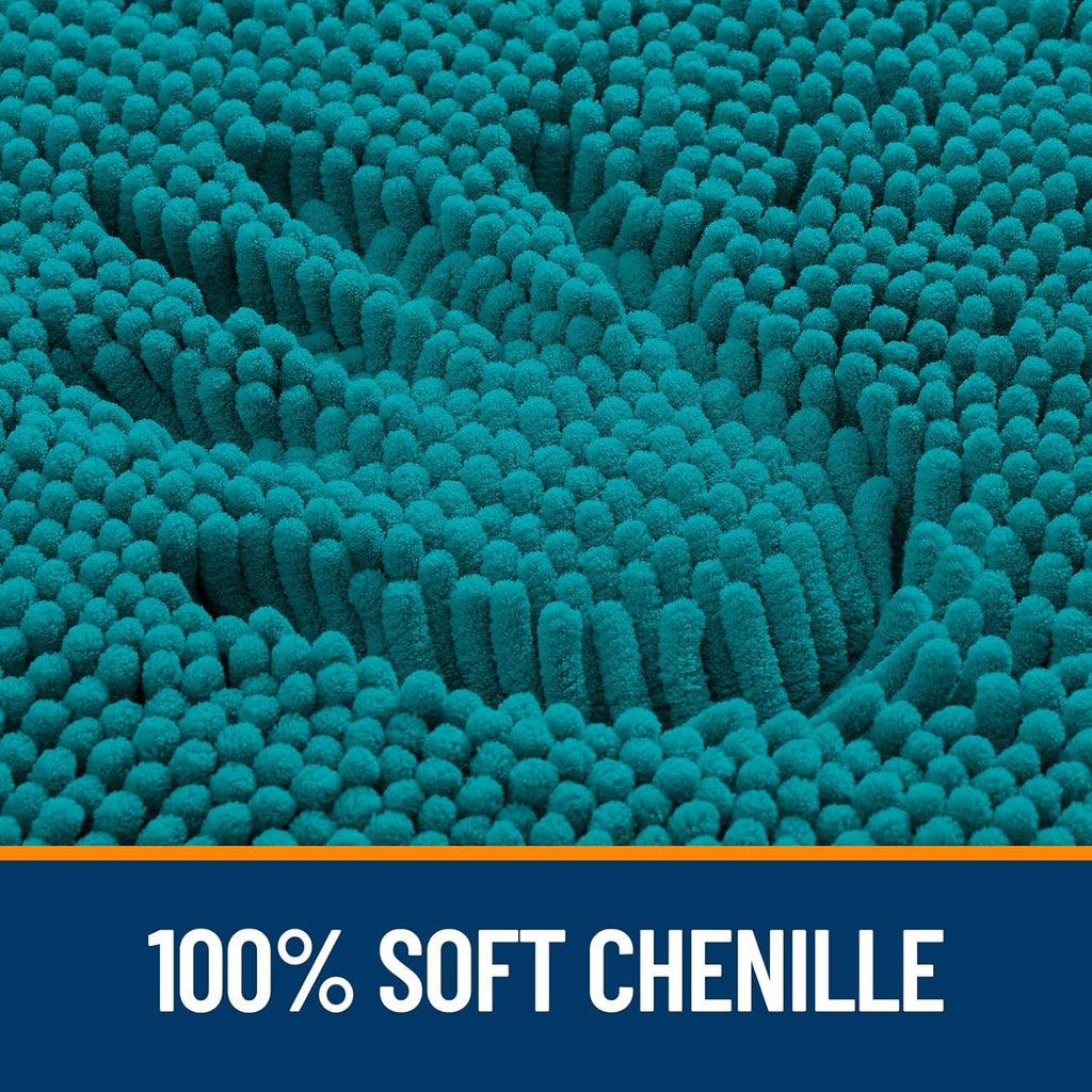 OLANLY Bathroom Rugs - Extra Soft Chenille Bath Mats | Quick-Dry, Machine Washable, 36x24, Deep Lake