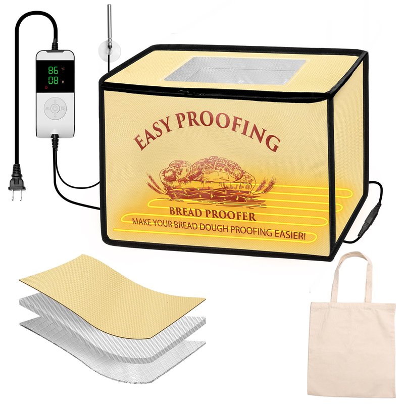 New Upgraded Bread Proofing Box, Windspeed Dough Proofing Box Temperature Control and Timer Controller Dough Proofer with Heater for Bread, Pizza and Yoghurt Making
