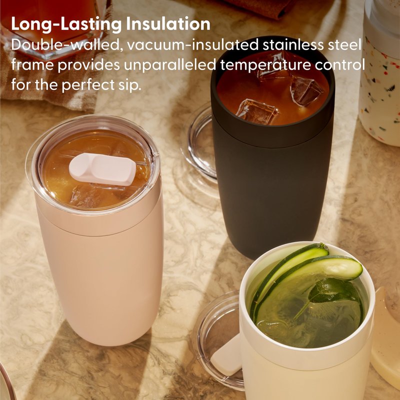 W&P Porter Insulated Tumbler 20 oz | No Metallic Aftertaste Ceramic Coated for Water, Coffee, & Tea | Wide Mouth Vacuum Insulated | Dishwasher Safe, Lavender