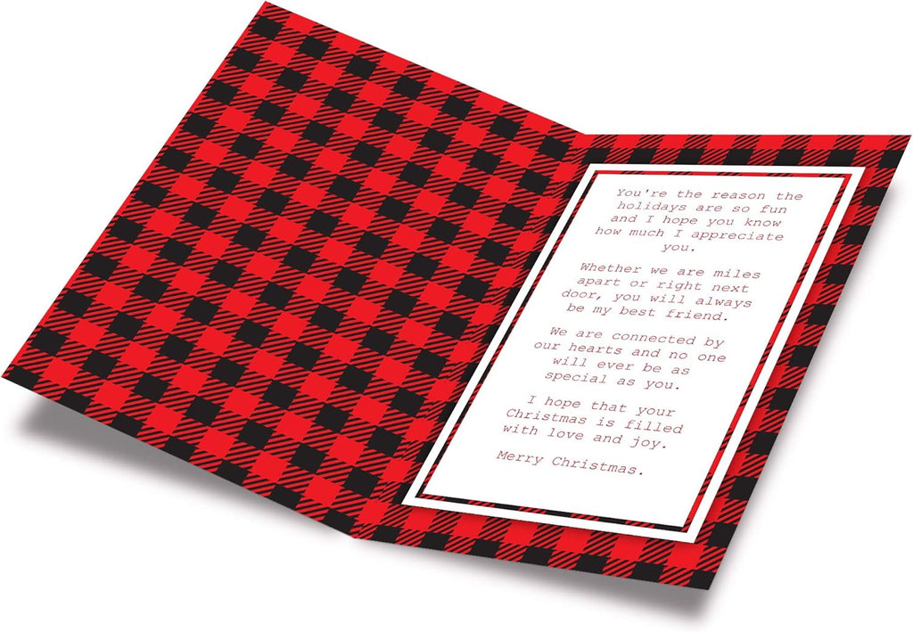 Prime Greetings Christmas Card for Sister - Eco-Friendly Thick Card Stock, 5in x 7.75in