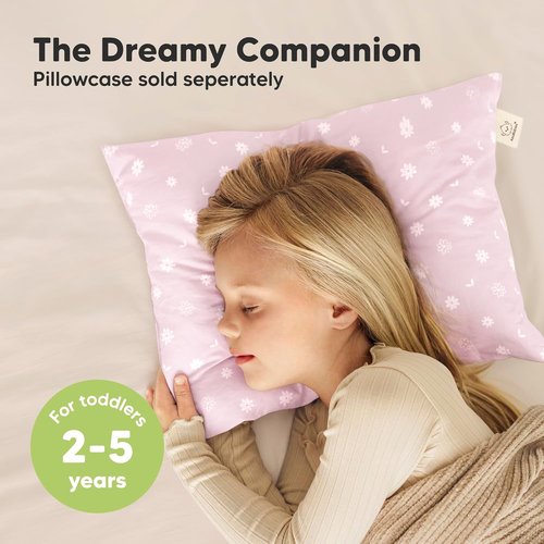 KeaBabies Toddler Pillows - Soft Organic Cotton for Ages 2-5 | 13x18, Machine Washable, Travel & Nap Ready
