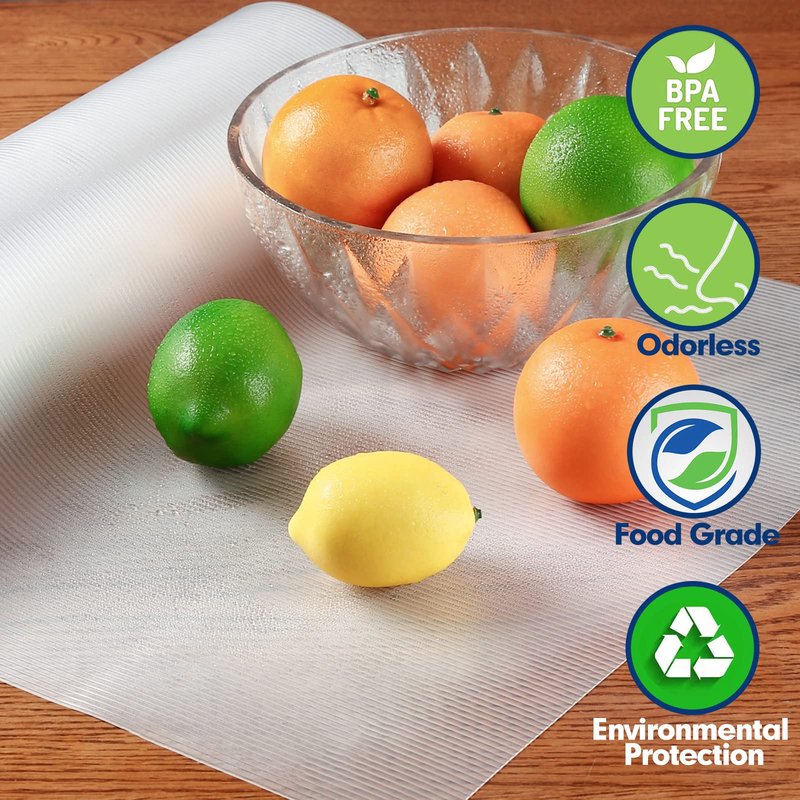 Shelf Liner, Drawer Liner, 2 Rolls x 12 Inches x 20 FT Cabinet Liner for Kitchen Cabinets Non-Adhesive Shelf Liners, Waterproof Shelf Paper with Non-Slip, Durable Liners, Clear
