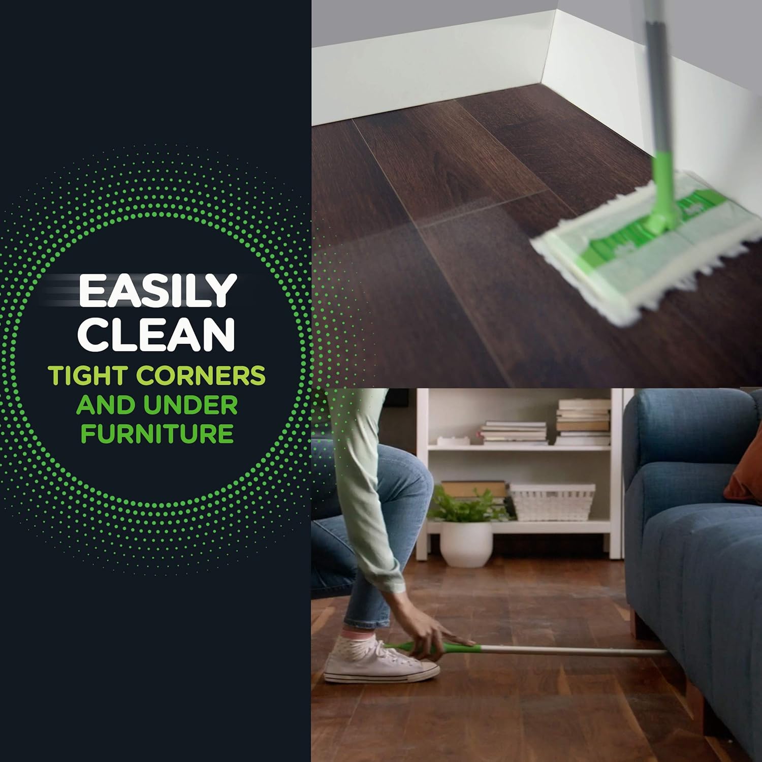 Sweep + Mop Dry Pads Refill - Heavy Duty Multi-Surface Floor Cleaner Wipes | 32 Count for Home & Pet