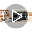 Projection Alarm Clock with Mirror Display, 180° Projector & Dual Alarms